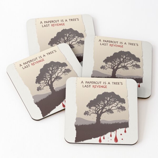 Item preview, A Papercut Is a Tree’s Last Revenge | Dark Humor Nature Design designed and sold by pixelated_echoes.