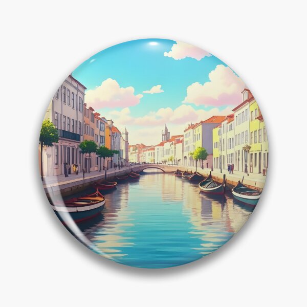 Item preview, Aveiro, Portugal: Moliceiro Boats on Pastel Canals designed and sold by LSVart.