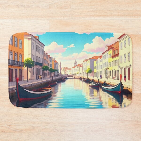 Item preview, Aveiro, Portugal: Moliceiro Boats on Pastel Canals designed and sold by LSVart.