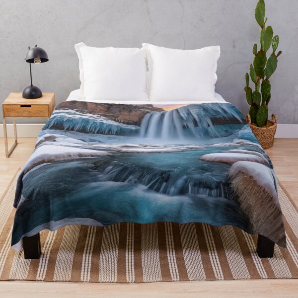 Item preview, Frozen Waterfall at Sunrise: Crystal Ice Aesthetic designed and sold by RK - Shop.