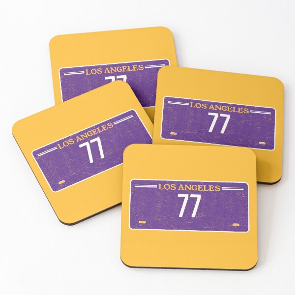Item preview, Los Angeles Luka doncic License Plate Frame #77 Basketball Shirt Basketball Sticker Purple and Gold designed and sold by LAKERSIN5.