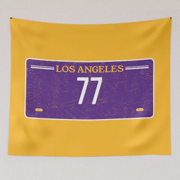 Item preview, Los Angeles Luka doncic License Plate Frame #77 Basketball Shirt Basketball Sticker Purple and Gold designed and sold by LAKERSIN5.