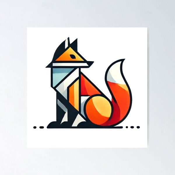 Item preview, Cool Geometric Fox designed and sold by pUNKnown.