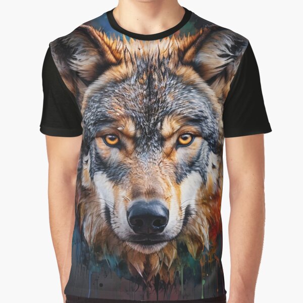 Vivid Wolf Graphic T-Shirt
