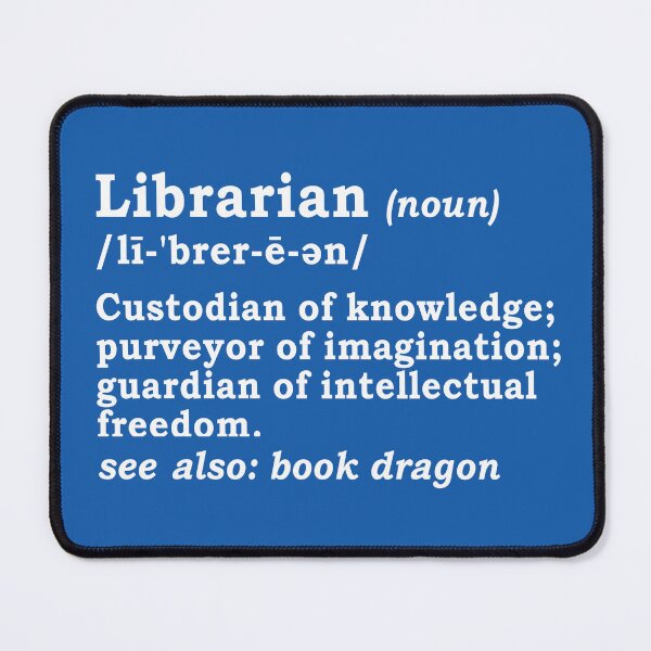 Item preview, Definition of Librarian in White designed and sold by LibraryFriends.