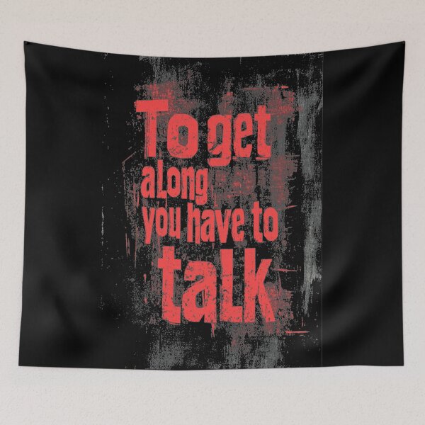 Item preview, Grunge typography talk to get along designed and sold by JanChryzostom.