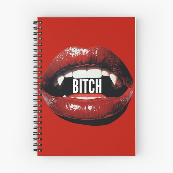 Item preview, bitch red lips vampire teeth lipstick pop art designed and sold by Alyn8.