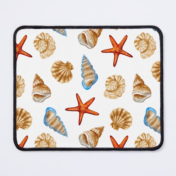 Item preview, Shells and starfish, seamless marine parterre  designed and sold by Nastasiakhmnk.