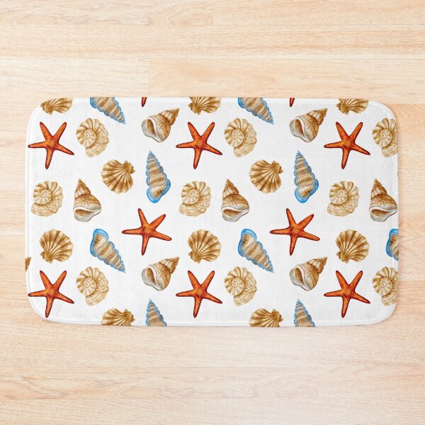 Item preview, Shells and starfish, seamless marine parterre  designed and sold by Nastasiakhmnk.
