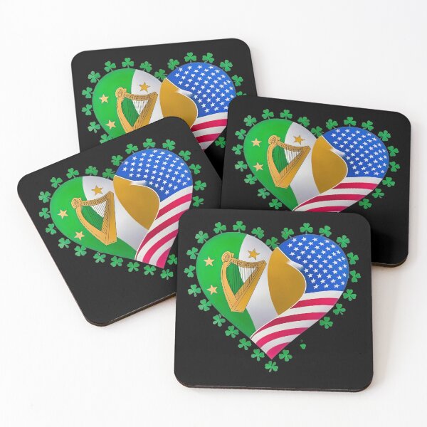 Item preview, American Irish Heart USA Ireland Flags Joined designed and sold by OliDesigns.