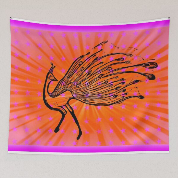 Item preview, Peacock Art Orange & Pink designed and sold by jenstar77.