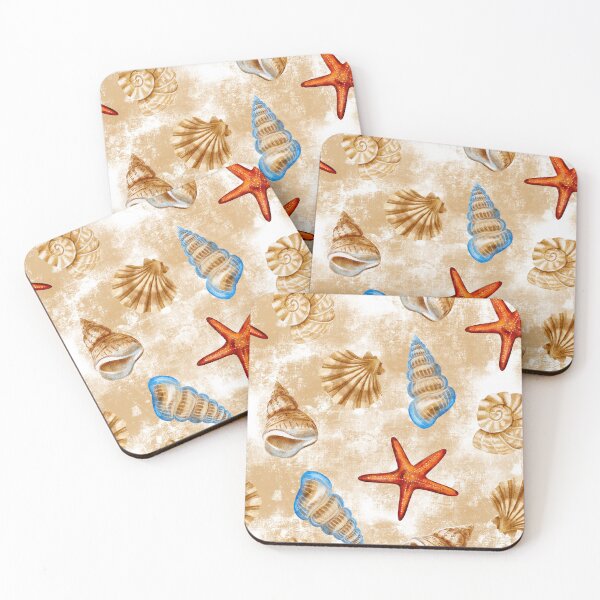 Item preview, Shells and starfish, seamless marine parterre  designed and sold by Nastasiakhmnk.