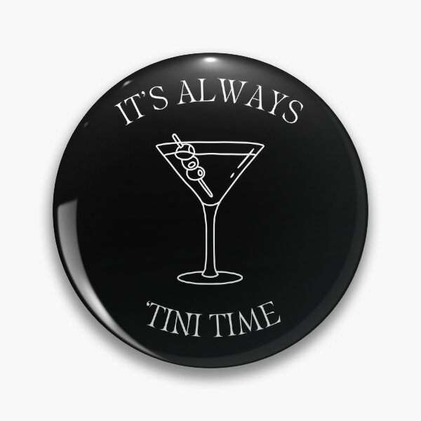 Item preview, It's Always 'Tini Time White Martini Glass designed and sold by MoodyGoodsStudio.