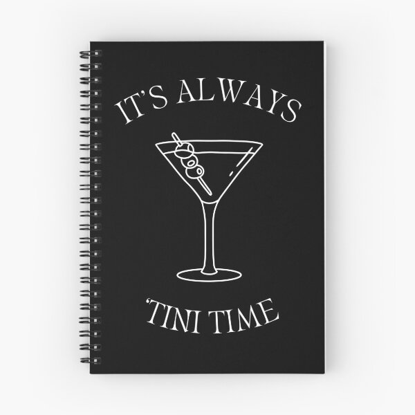 Item preview, It's Always 'Tini Time White Martini Glass designed and sold by MoodyGoodsStudio.