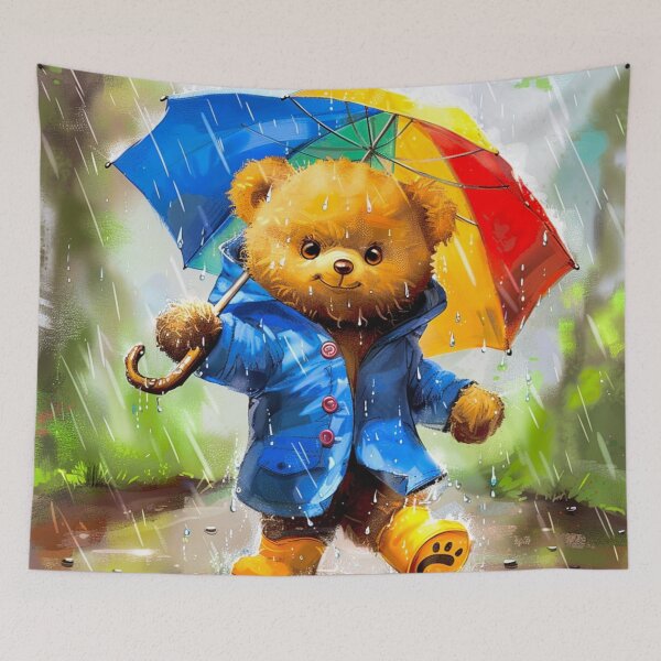Item preview, Teddy in the Rain designed and sold by Creativ-Queen.