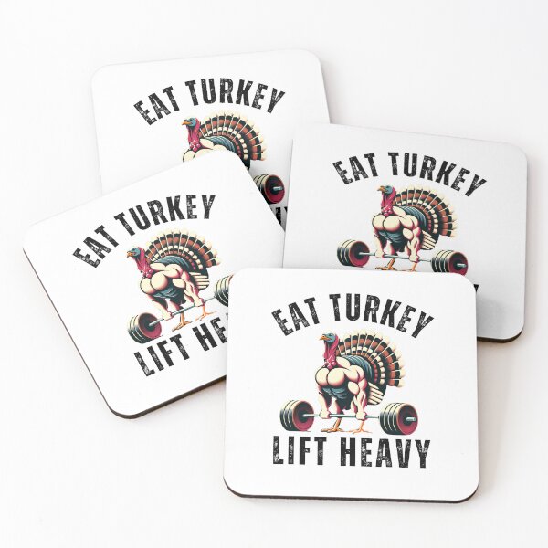 Item preview, Eat Turkey Lift heavy funny thanksgiving gym muscle turkey designed and sold by snowry.