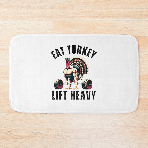 Item preview, Eat Turkey Lift heavy funny thanksgiving gym muscle turkey designed and sold by snowry.