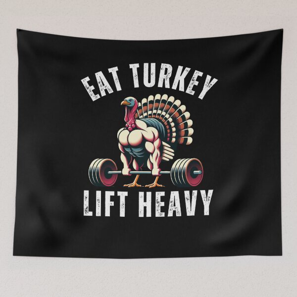Item preview, Eat Turkey Lift heavy funny muscle turkey thanksgiving gym designed and sold by snowry.