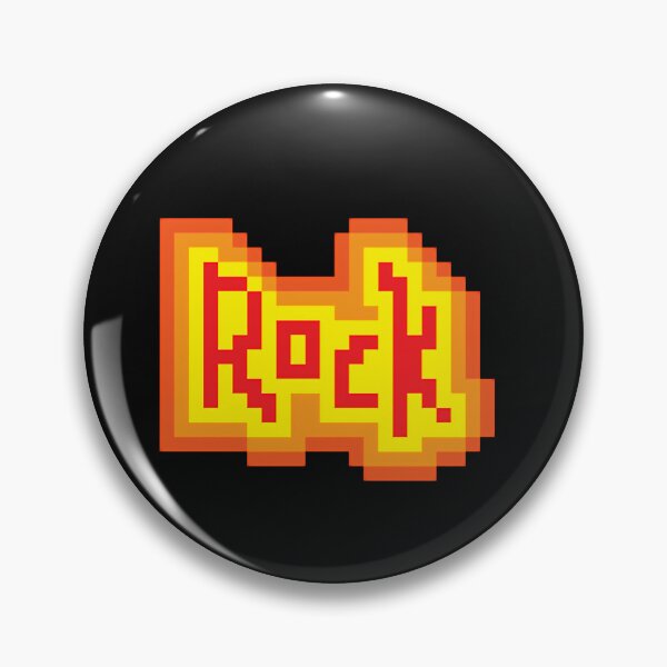 Item preview, Pixel Art Rock Music Fire Logo designed and sold by K1llexx.