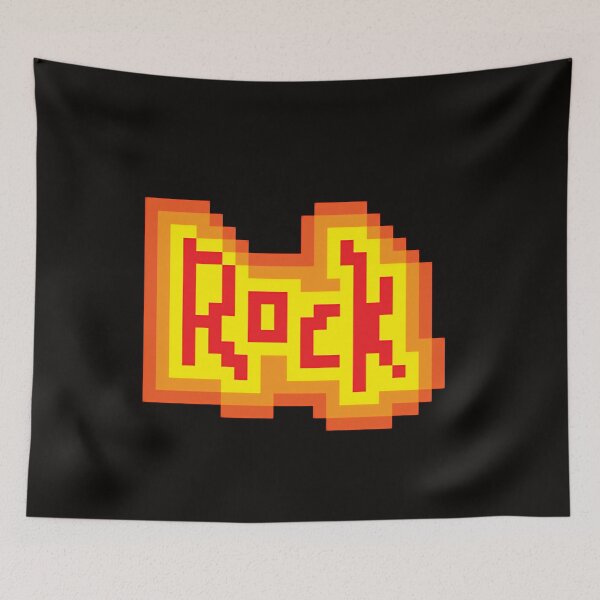 Item preview, Pixel Art Rock Music Fire Logo designed and sold by K1llexx.