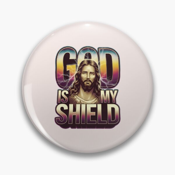 Item preview, God is My Shield 2 Samuel 22:31 | Bootleg Jesus Art | Christian Streetwear designed and sold by  KnitLuv.
