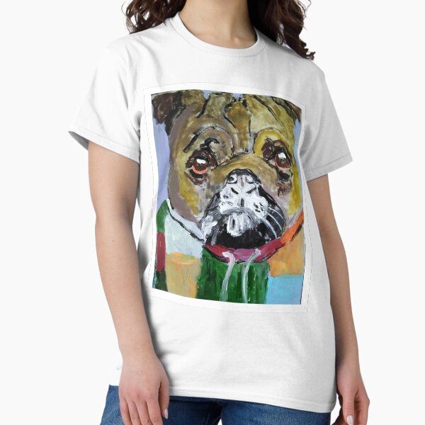 Dog in multicolour hoodie  Classic T-Shirt