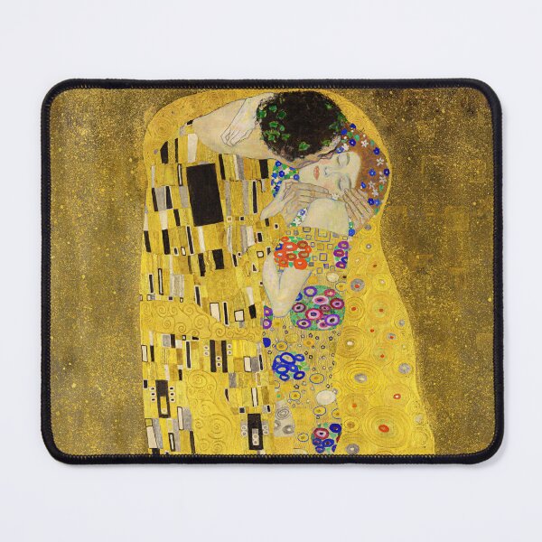 Item preview, Gustav Klimt’s The Kiss is a masterpiece of Symbolism, depicting a couple locked in an intimate embrace, adorned in golden robes with intricate patterns, blending passion and ornamentation. designed and sold by mirrorimages.