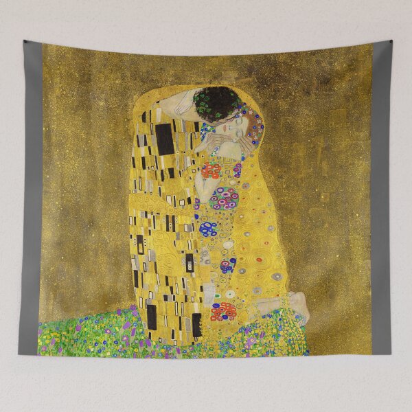 Item preview, Gustav Klimt’s The Kiss is a masterpiece of Symbolism, depicting a couple locked in an intimate embrace, adorned in golden robes with intricate patterns, blending passion and ornamentation. designed and sold by mirrorimages.