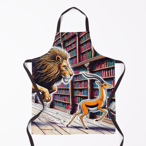 Item preview, Lion is hunting in the library designed and sold by M-Y-A-R-T-.