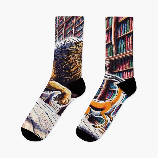 Item preview, Lion is hunting in the library designed and sold by M-Y-A-R-T-.