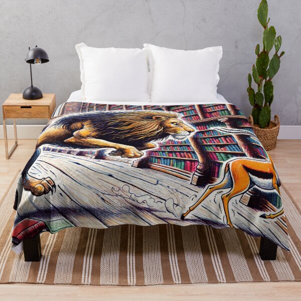 Item preview, Lion is hunting in the library designed and sold by M-Y-A-R-T-.