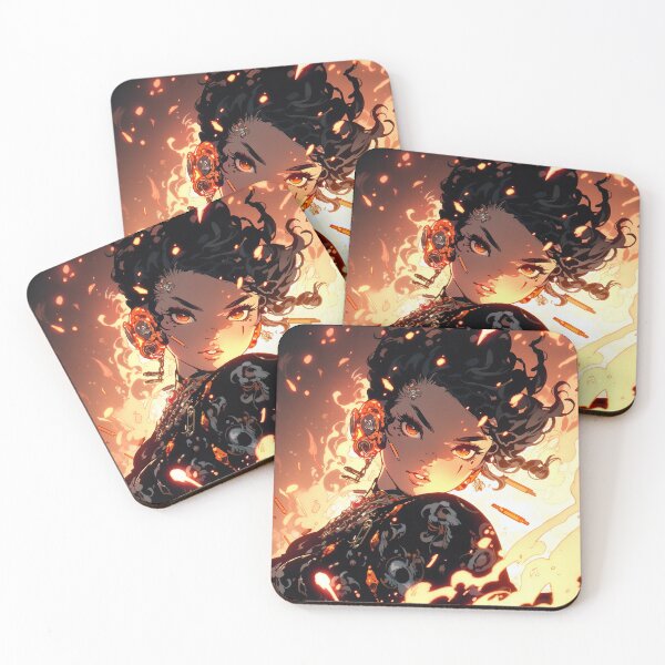 Item preview, Fierce Glowing Ember Fantasy Anime Girl designed and sold by bubblegoth.