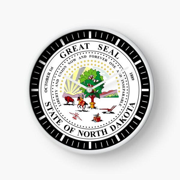 Item preview, North Dakota Seal Dial Design - Black designed and sold by MadeInR.