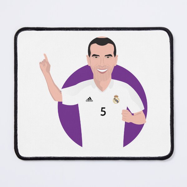 Item preview, Zinedine Zidane football celebration Real Madrid legend designed and sold by vectorlove.