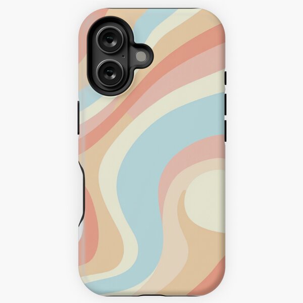 Item preview, Retro Pastel Coral, Pastel Yellow, Pastel Blue Swirl Vibes designed and sold by whereisunicorn.