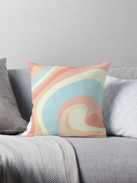 Item preview, Retro Pastel Coral, Pastel Yellow, Pastel Blue Swirl Vibes designed and sold by whereisunicorn.