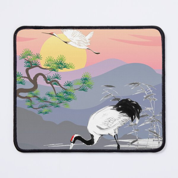Item preview, Korean Crane and Nature – Traditional Asian Art designed and sold by mycreastyle.