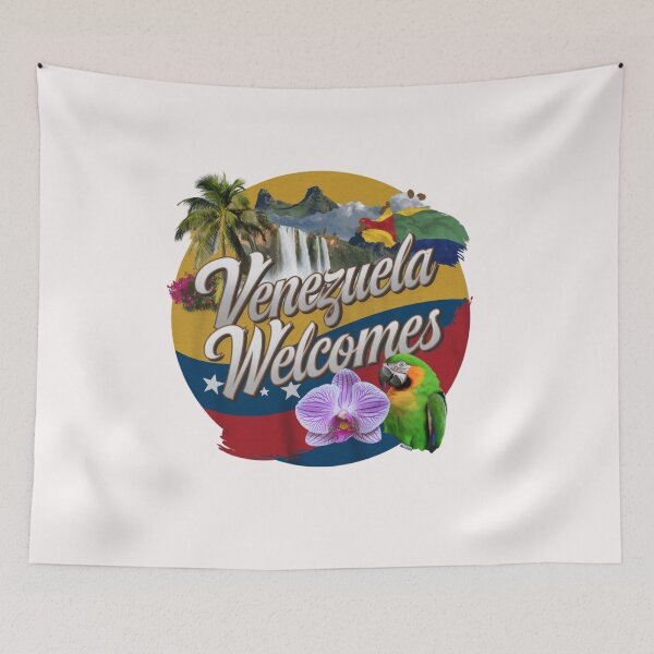 Item preview, Venezuela Welcomes Flag Map Angel, Caracas, Orinoco designed and sold by AnimalsDH305.