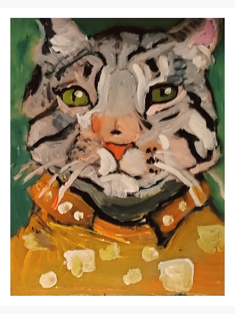 Aperçu 3 sur 3. Sticker avec l'œuvre Chat en imperméable jaune créée et vendue par Shannonkid24.