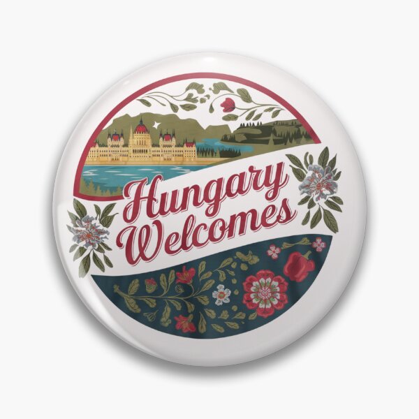 Item preview, Hungary Welcomes Flag Map Budapest, Danube, Balaton designed and sold by AnimalsDH305.