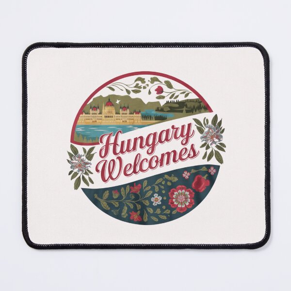 Item preview, Hungary Welcomes Flag Map Budapest, Danube, Balaton designed and sold by AnimalsDH305.