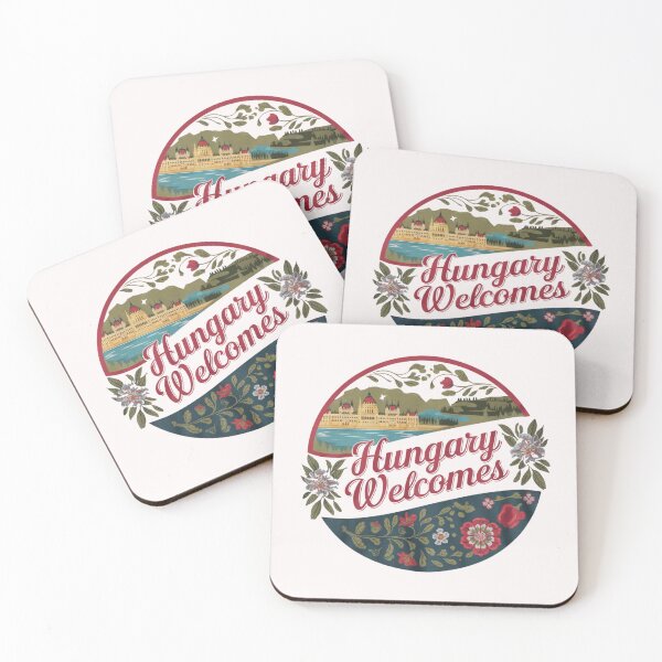 Item preview, Hungary Welcomes Flag Map Budapest, Danube, Balaton designed and sold by AnimalsDH305.