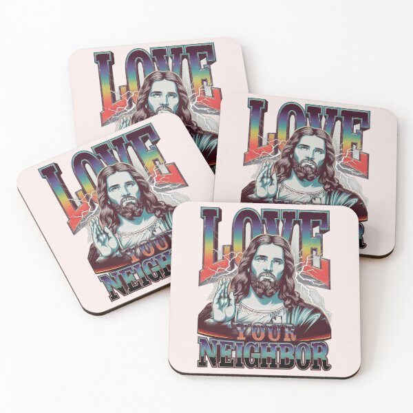 Item preview, Leviticus 19:18 – Love Your Neighbor | Bootleg Jesus Art | Christian Faith Design designed and sold by  KnitLuv.