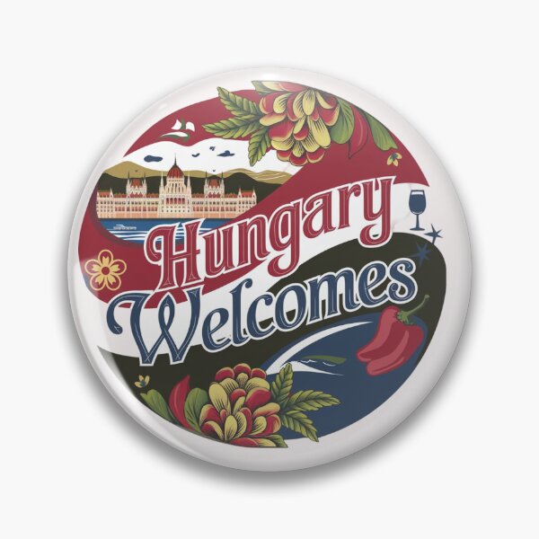Item preview,  Hungary Welcomes Flag Map Budapest, Danube, Balaton designed and sold by AnimalsDH305.