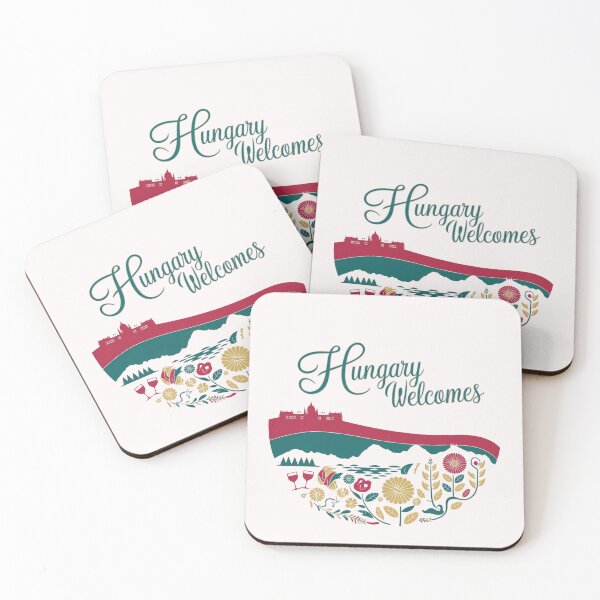 Item preview, Hungary Welcomes Flag Map Budapest, Danube, Balaton designed and sold by AnimalsDH305.