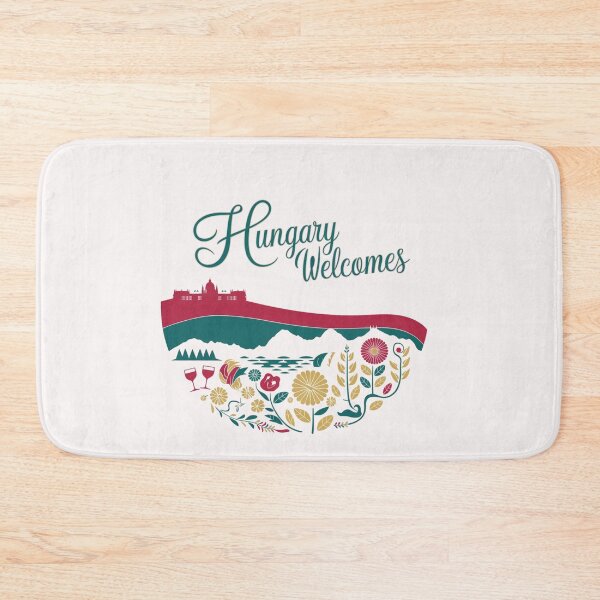 Item preview, Hungary Welcomes Flag Map Budapest, Danube, Balaton designed and sold by AnimalsDH305.