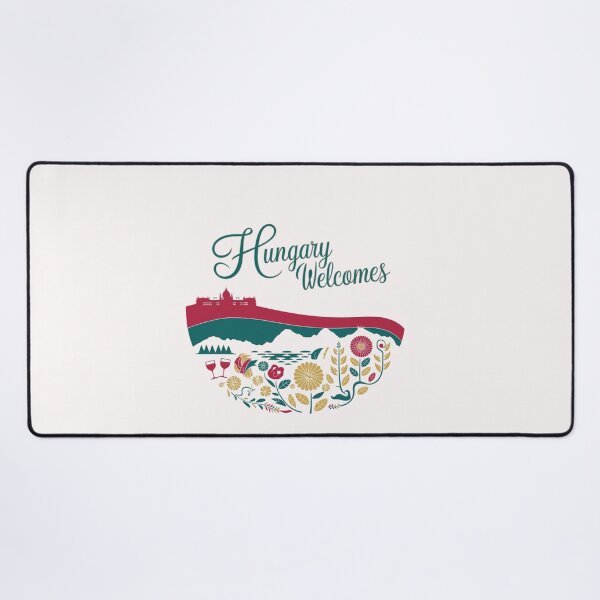 Item preview, Hungary Welcomes Flag Map Budapest, Danube, Balaton designed and sold by AnimalsDH305.