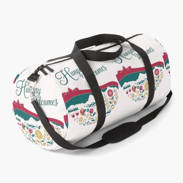 Item preview, Hungary Welcomes Flag Map Budapest, Danube, Balaton designed and sold by AnimalsDH305.