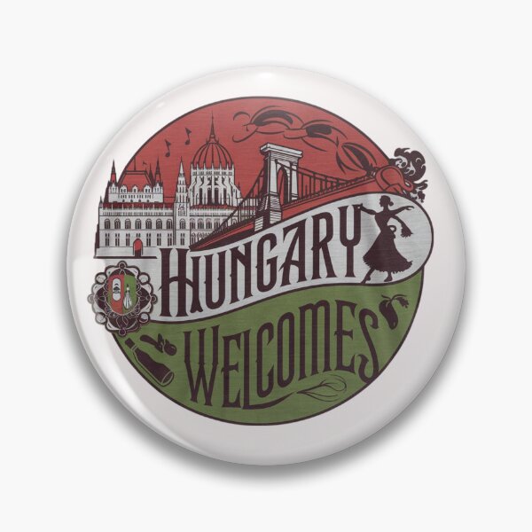 Item preview, Hungary Welcomes Flag Map Budapest, Danube, Balaton designed and sold by AnimalsDH305.