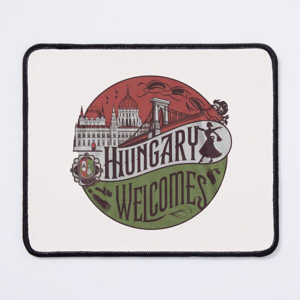 Item preview, Hungary Welcomes Flag Map Budapest, Danube, Balaton designed and sold by AnimalsDH305.